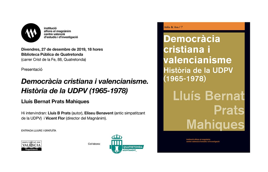 Democràcia cristiana i valencianisme. Història de la UDPV (1965-1978)