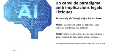 Jornada sobre inteligencia artificial (IA) organizada por la Unió de Periodistes Valencians y la Institució Alfons el Magnànim