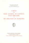 Cartas del Baile General de Valencia Joan Mercader, al Rey Fernando de Antequera