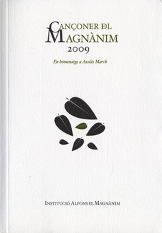 Cançoner del Magnànim 2009
