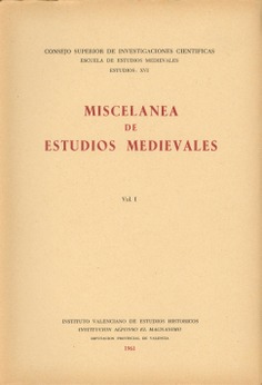 Miscelanea de estudios medievales. (Volumen I)