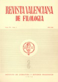Revista Valenciana de Filologia. (Volum  VII, nº  2)