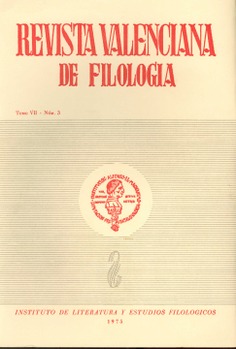 Revista Valenciana de Filologia. (Volum  VII, nº  3)