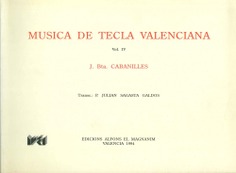 Música de tecla valenciana. (Volumen IV)