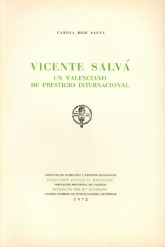 Vicente Salvá, un valenciano de prestigio internacional