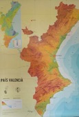 Mapa económico-físico del País Valenciano