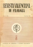Revista Valenciana de Filologia. (Volum  IV, nº 1. Enero-marzo 1954)