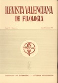 Revista Valenciana de Filologia. (Volum  IV, nº  2-4. Abril-diciembre 1954)