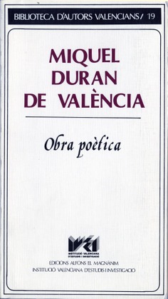 Miquel Duran de València. Obra poètica