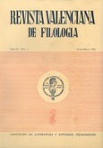 Revista Valenciana de Filologia. (Volum II, nº  1 Enero-marzo 1952)