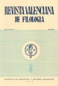 Revista Valenciana de Filologia. (Volum  VI, nº  4. 1959-1962)