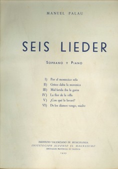 Seis Lieder. Soprano y piano