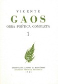 Vicente Gaos. Obra Poética Completa. (Volúmenes I-II)