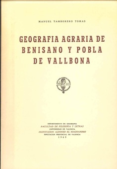 Geografía agraria de Benisanó y Pobla de Vallbona