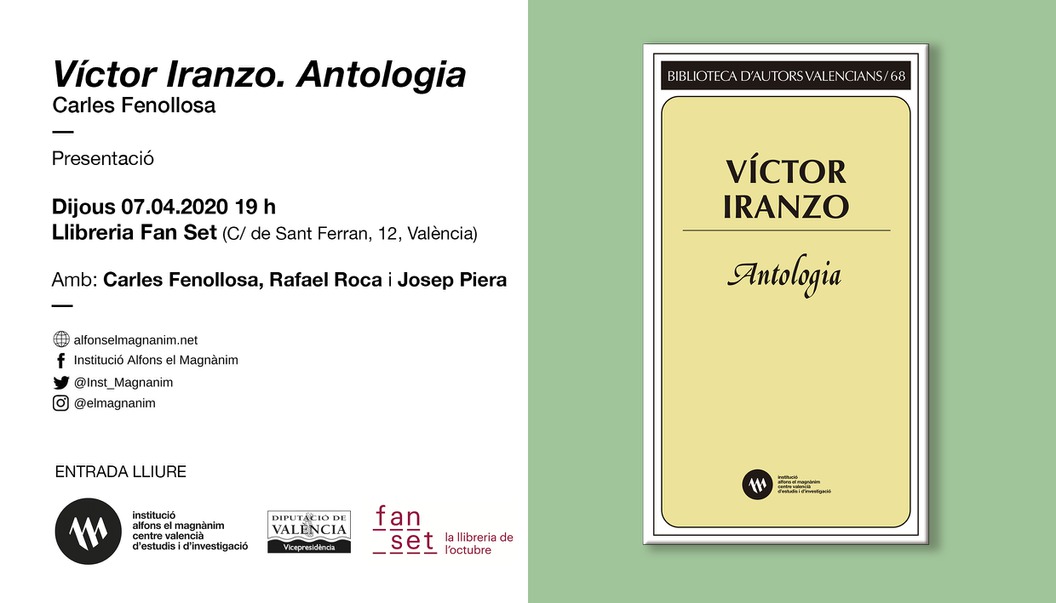 Presentació - Víctor Iranzo: Antologia (CANCEL·LADA)