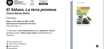 Vicent Garcia Devís presenta a Foios "El Sàhara. La terra promesa"