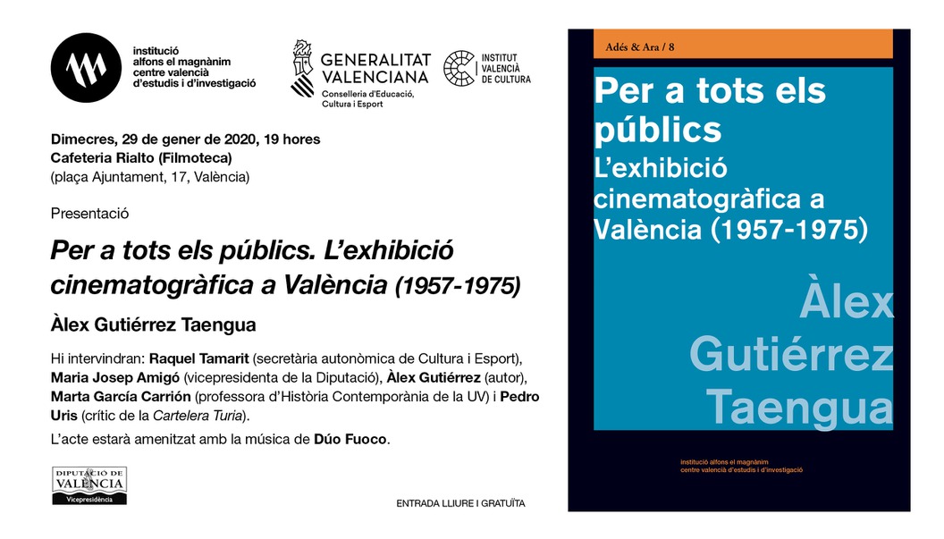 Àlex Gutiérrez estudia los cines de barrio de la València de los años 60 en "Para todos los públicos"