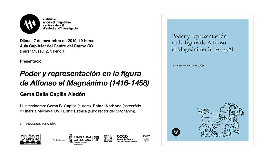 Gema Capilla presenta "Poder y representación en la figura de Alfonso el Magnánimo (1416-1458)"