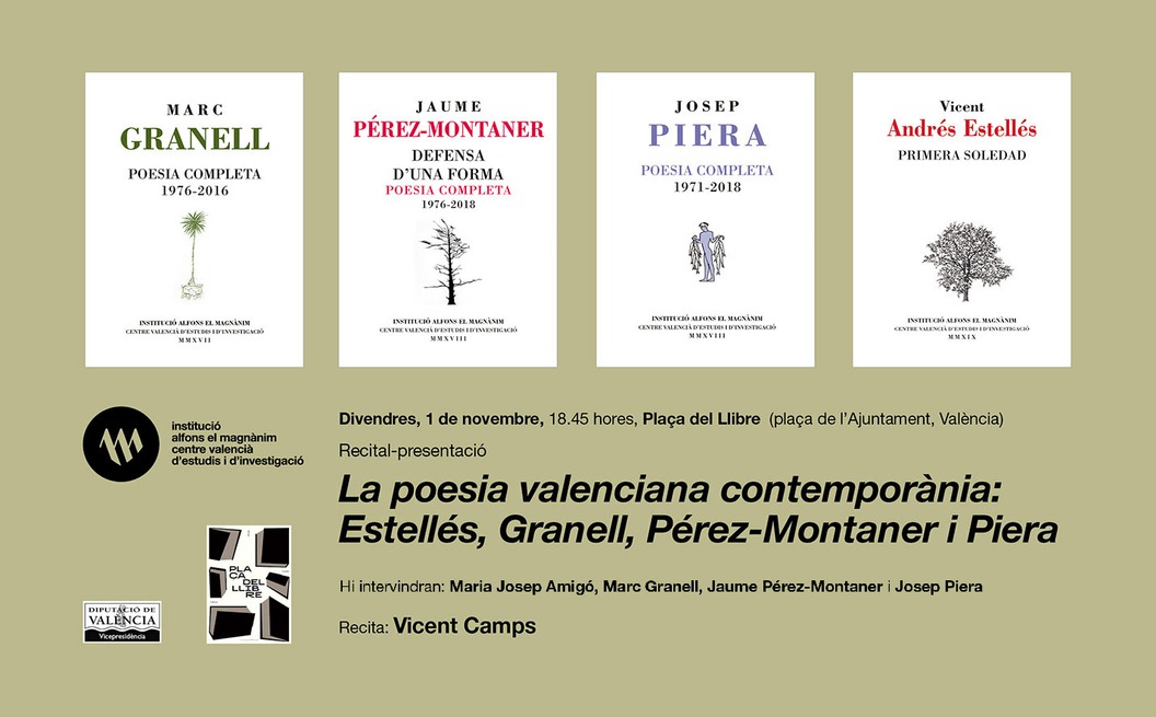 Poesia valenciana contemporània: Estellés, Granell, Pérez-Montaner i Piera