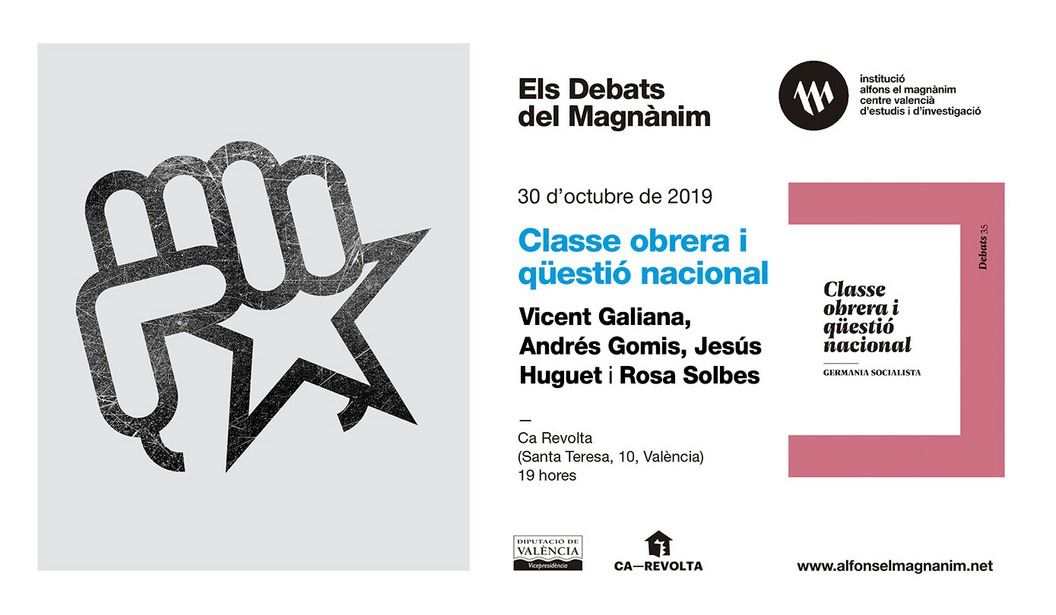 La temporada dels Debats del Magnànim s'obri amb "Classe obrera i qüestió nacional"