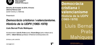 "Democràcia cristiana i valencianisme. Història de la UDPV (1965-1978)", de Lluís B. Prats