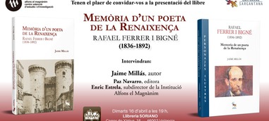 Memòria d'un poeta de la Renaixença. Rafael Ferrer i Bigné (1836-1892)
