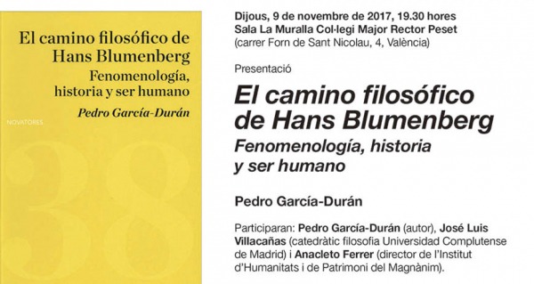 Presentació "El camino filosófico de Hans Blumenberg"