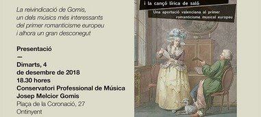 El Magnànim presenta en Ontinyent el llibre "Melcior Gomis i la cançó lírica de saló"