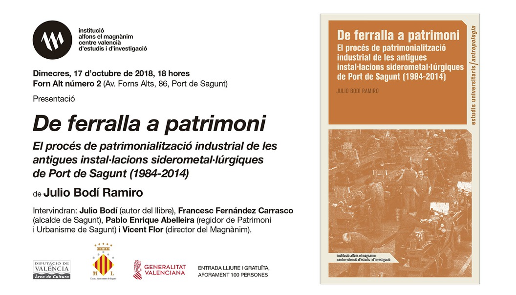 El Magnànim presenta en el Port de Sagunt el libro "De ferralla a patrimoni"
