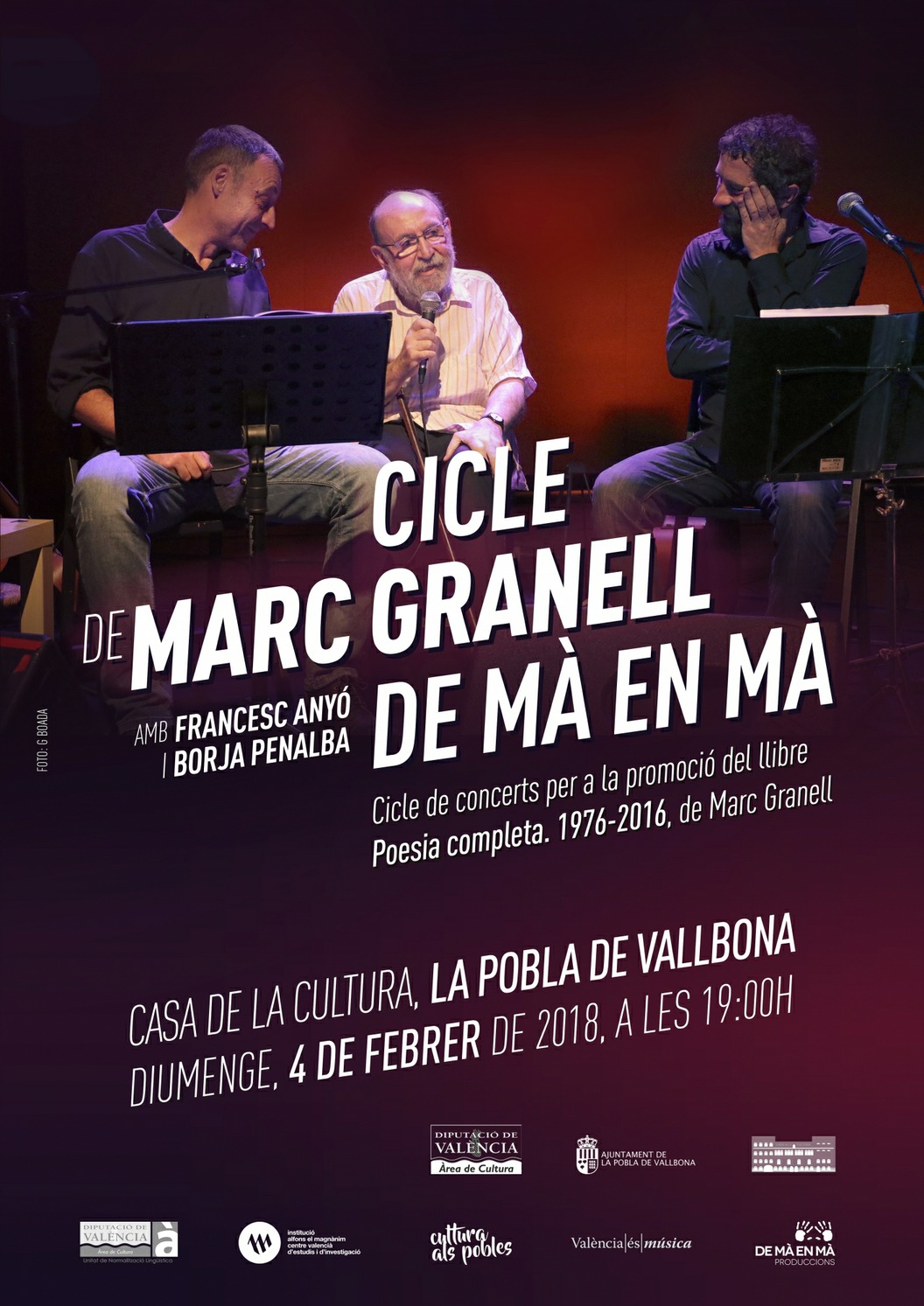 "Marc Granell, de mà en mà" a La Pobla de Vallbona