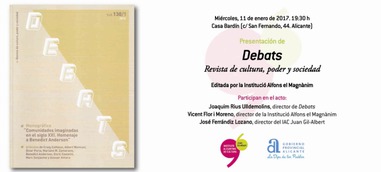 Presentació de la revista Debats a l'Institut Juan Gil-Albert