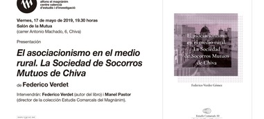 El Magnànim presenta ‘El asociacionismo en el mundo rural. La Sociedad de Socorros Mutuos de Chiva