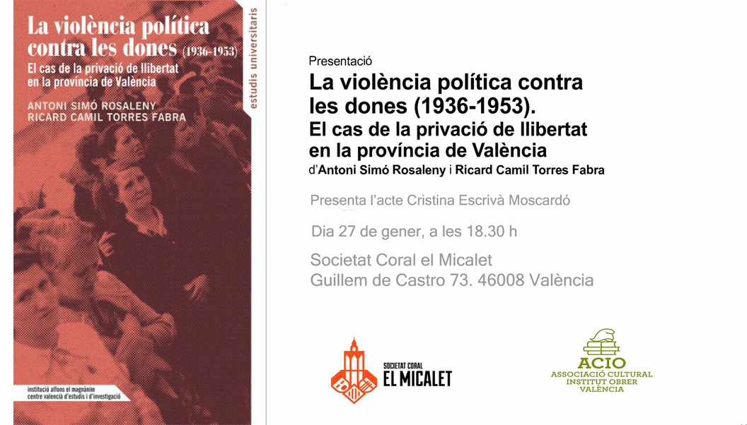 Presentación del libro "La violència política contra les dones"