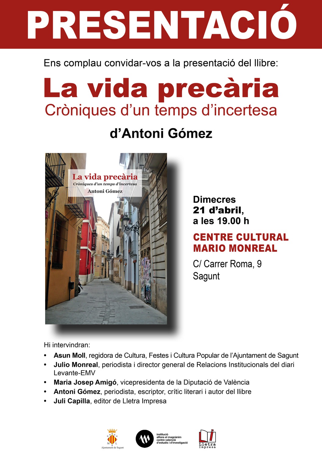 Presentación - La vida precària