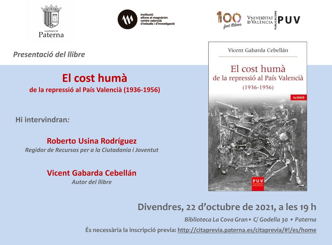 Presentación - El cost humà de la repressió al País Valencià (1936-1956)