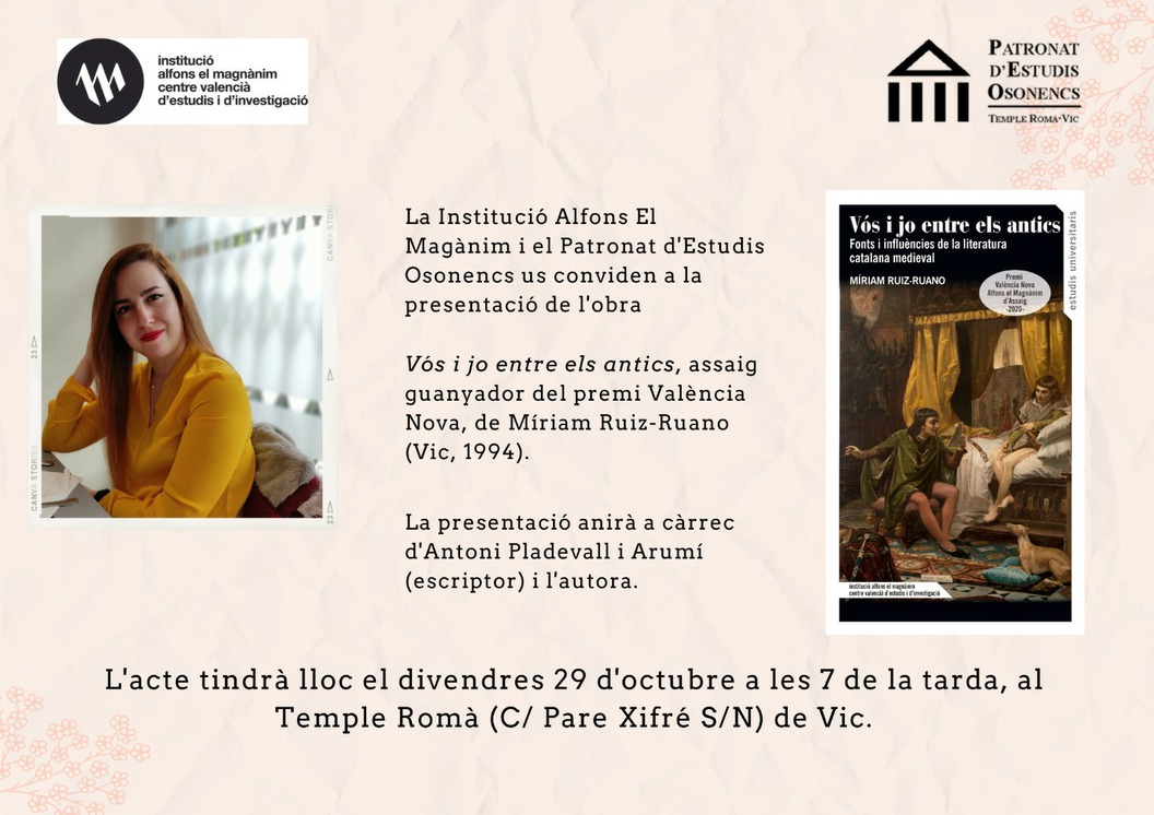 Presentación - Vós i jo entre els antics