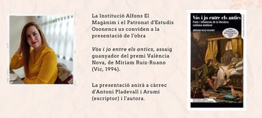 Presentación - Vós i jo entre els antics