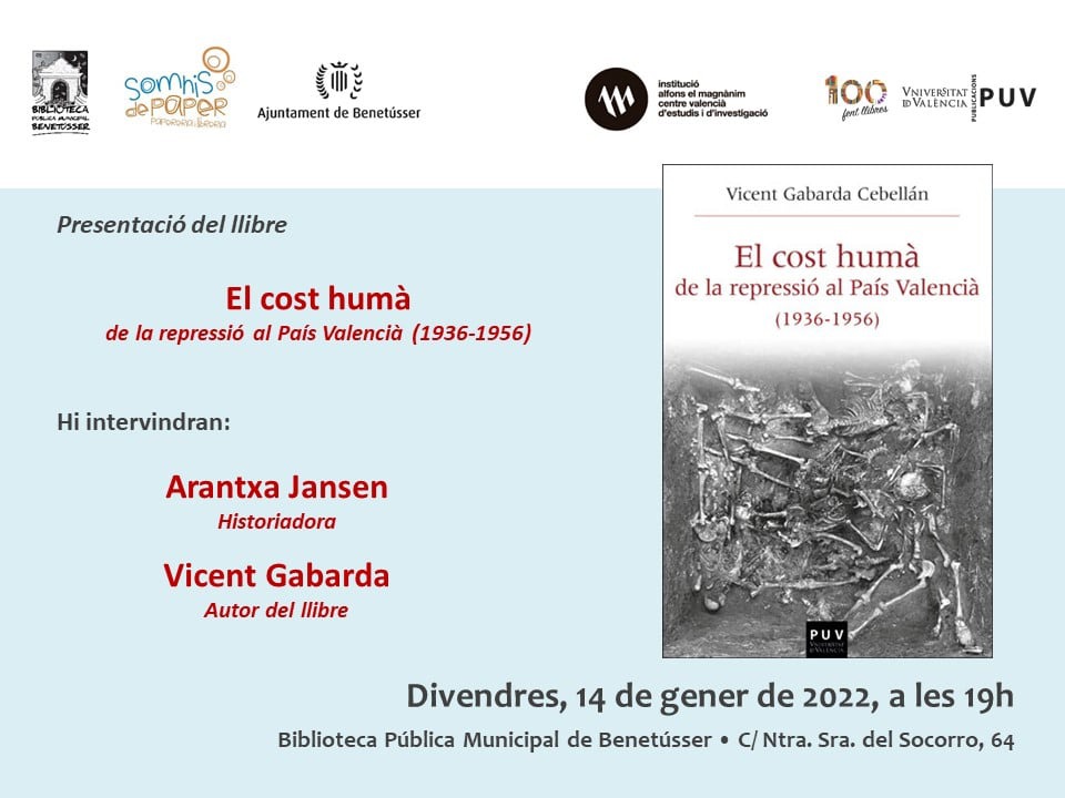 Presentació - El cost humà de la repressió al País Valencià (1936-1956)