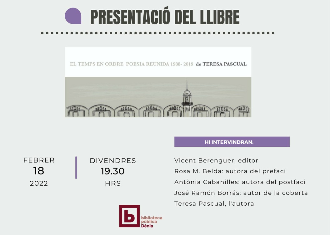 Presentación - Teresa Pascual. El temps en ordre