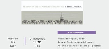 Presentación - Teresa Pascual. El temps en ordre