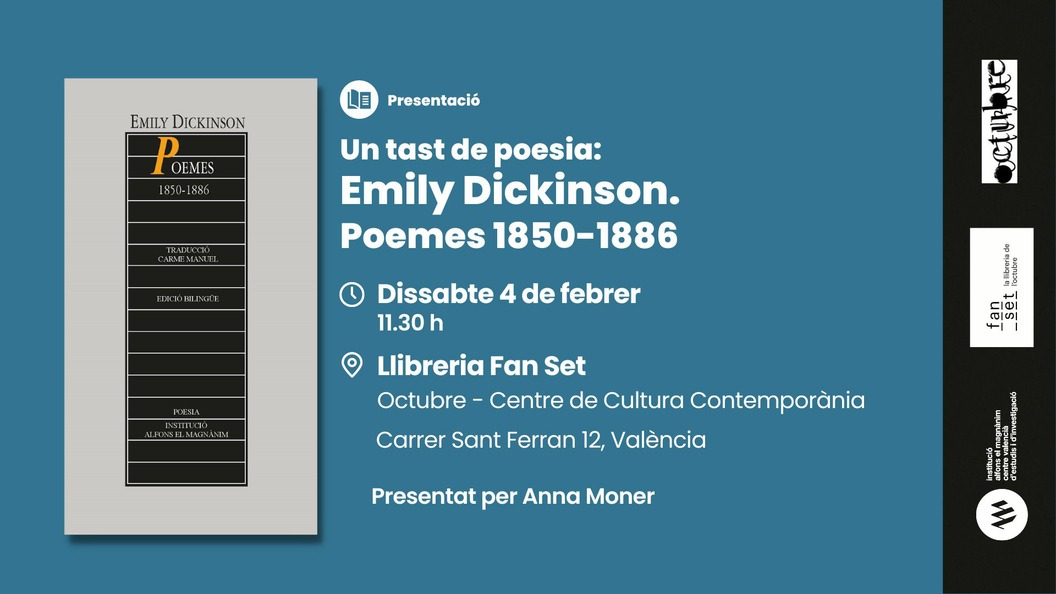 Un tast de poesia: Emily Dickinson. Poemes 1850 - 1886