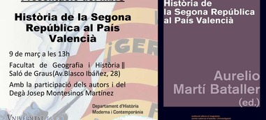 Presentación: Història de la Segona República al País Valencià