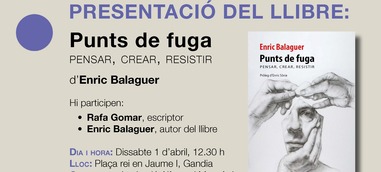 Presentación: Punts de fuga. Pensar, crear, resistir