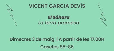 Firma del libro: ​El Sàhara. La terra promesa