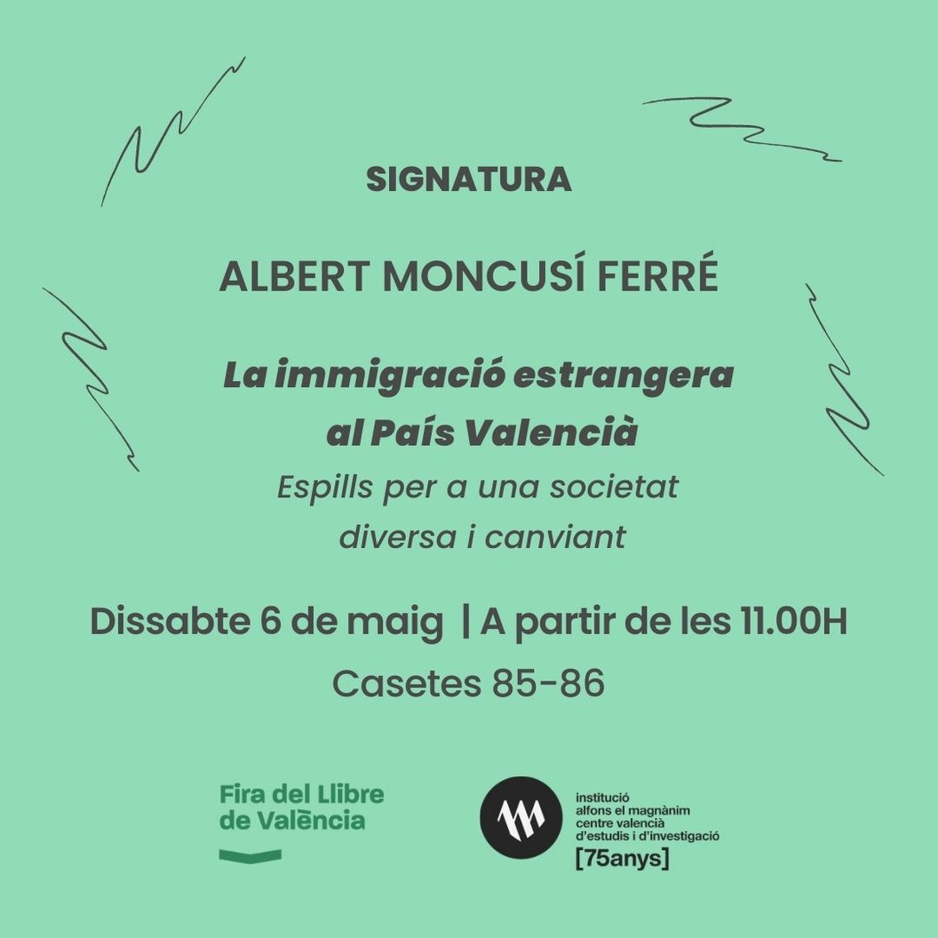 Firma del libro: La immigració estrangera al País Valencià