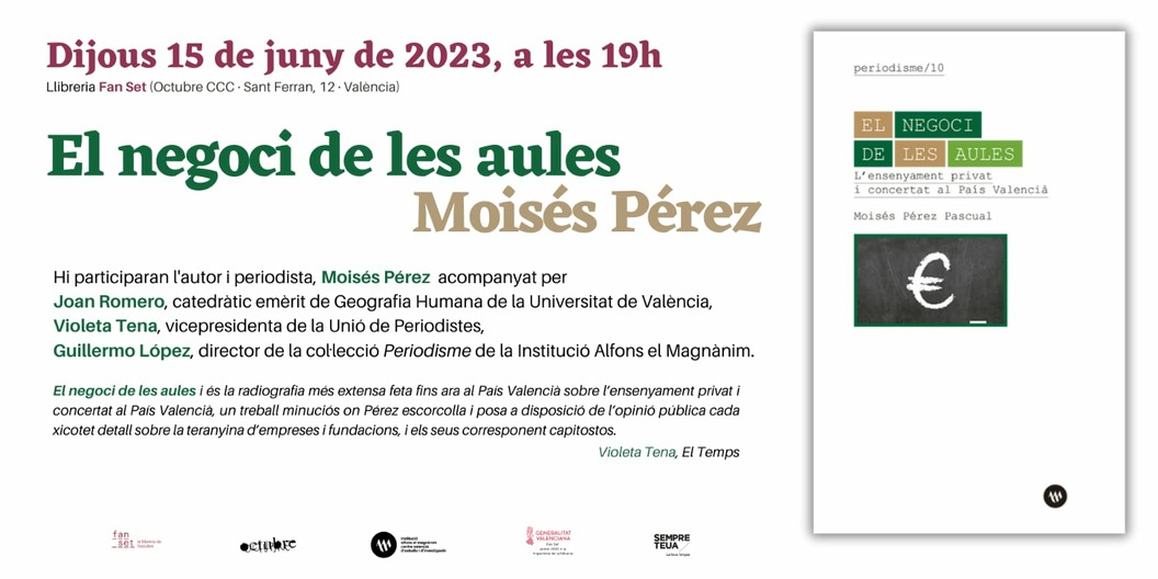 Presentación: El negoci de les aules