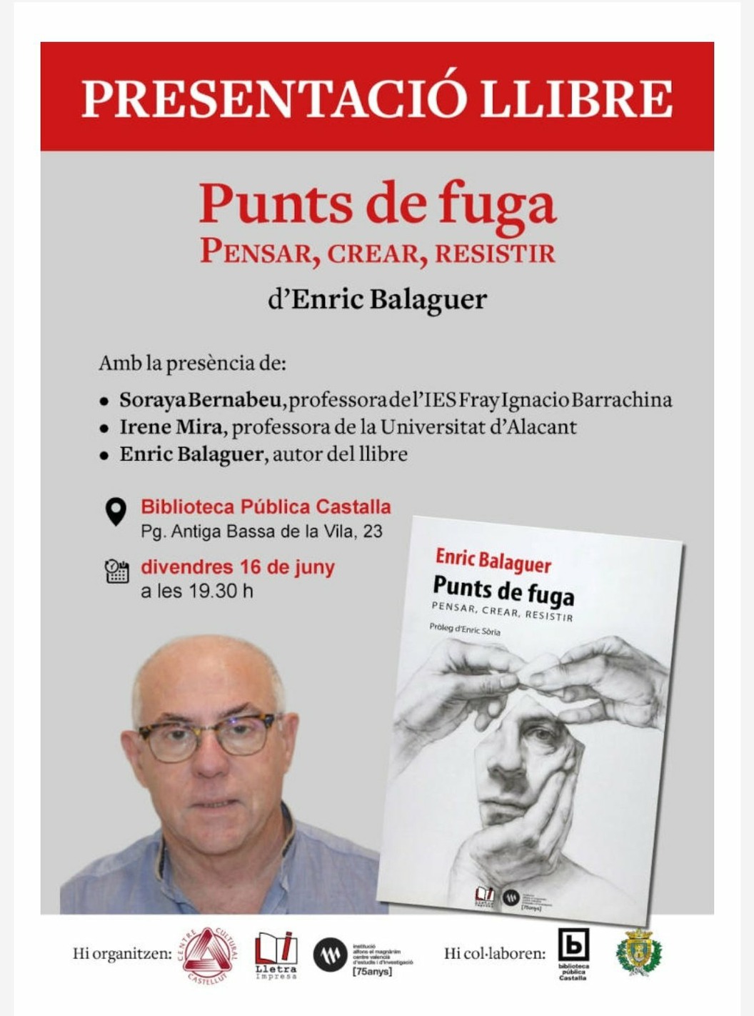Presentación: Punts de fuga. Pensar, crear, resistir