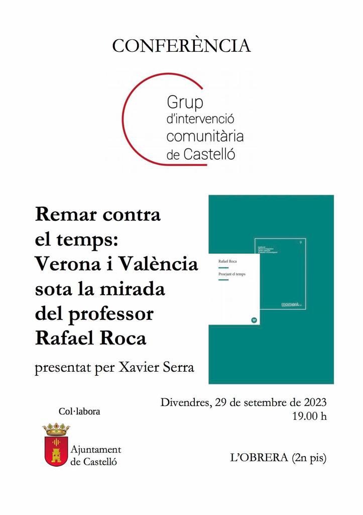 Conferència Remar contra el temps: Verona i València