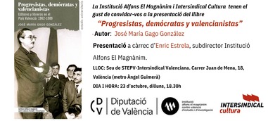 Presentació: Progresistas, demócratas y valencianistas 