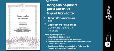 Presentació: Cançons populars per a cor mixt